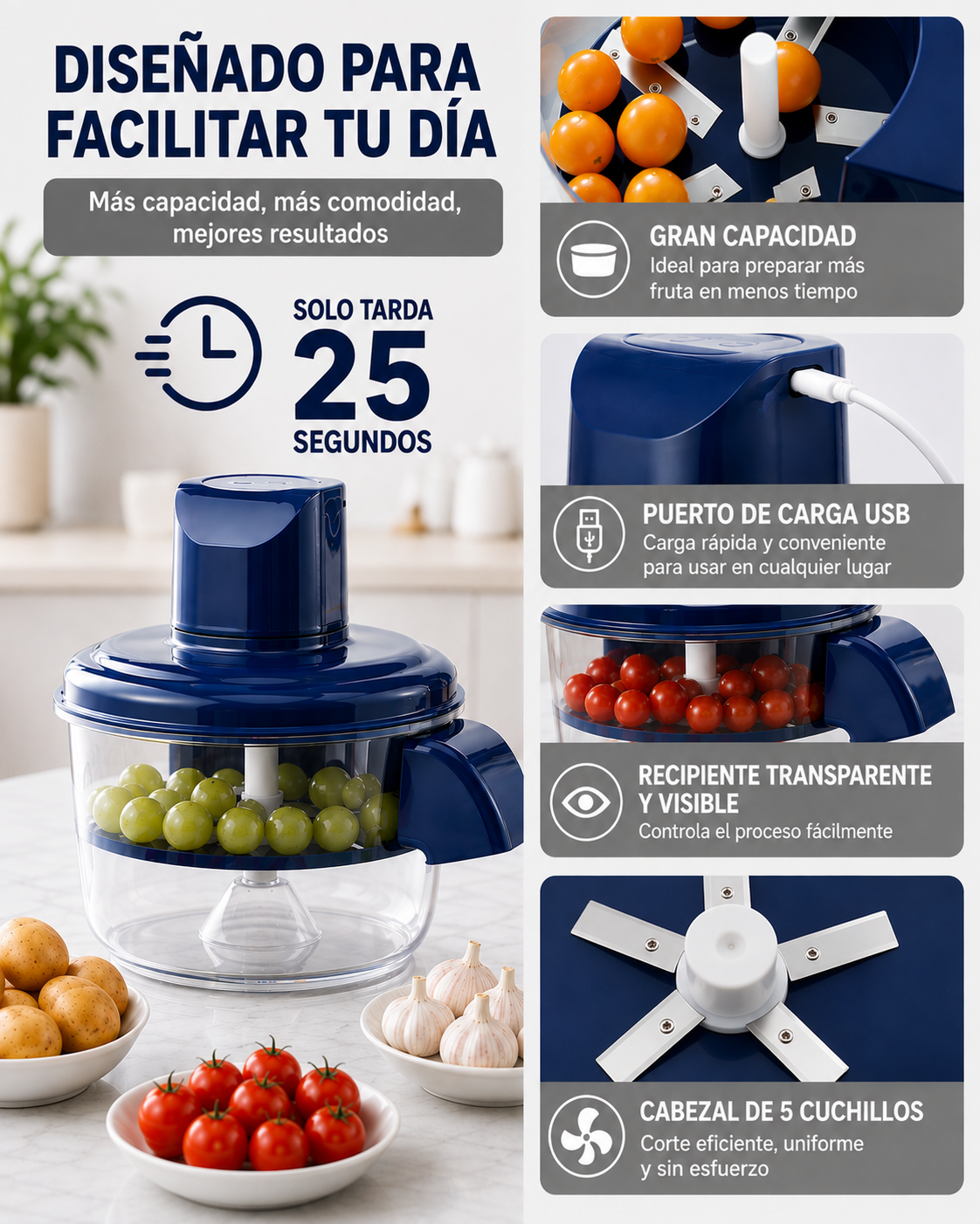 Peelix™ - Pelador Eléctrico de Frutas y Verduras🍅🍇
